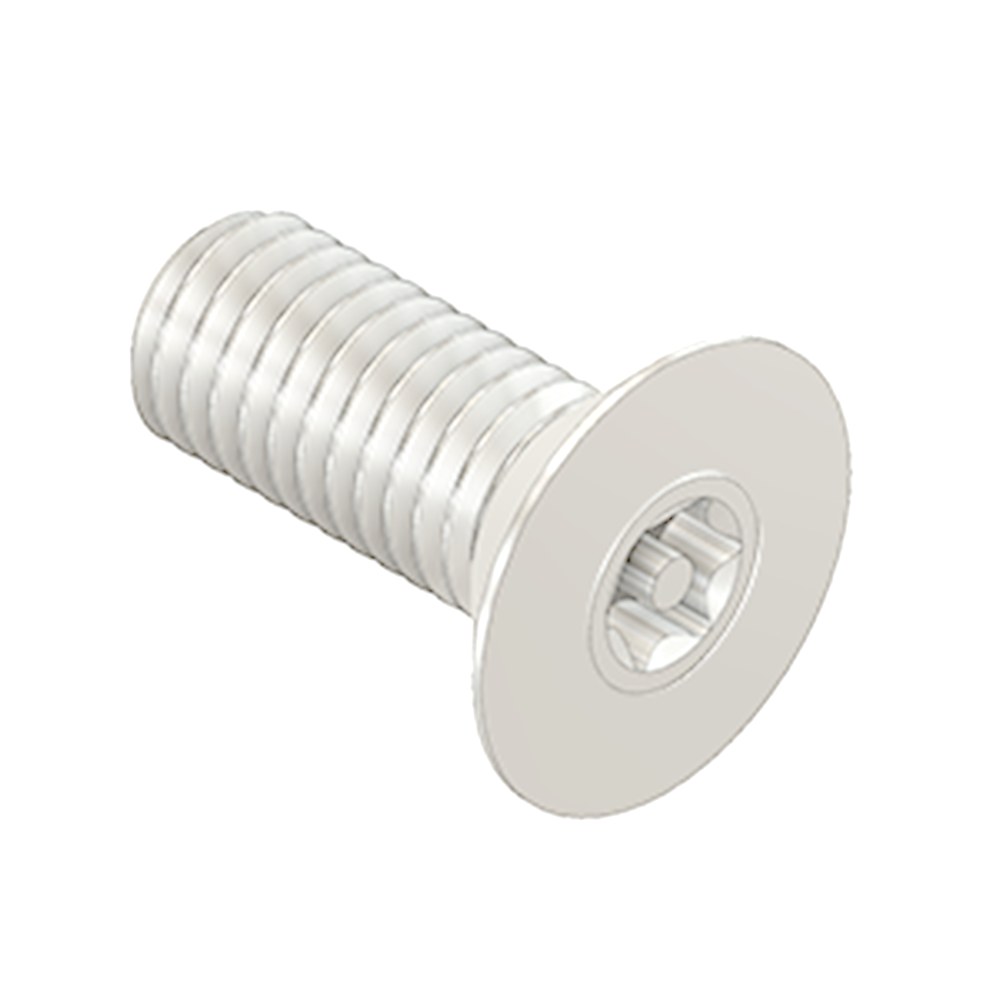 M8X16FHCS-4 MODULAR SOLUTIONS ZINC PLATED FASTENER<br>M8X16 FLAT HEAD CAP SCREW - TORX SAFETY BOLT